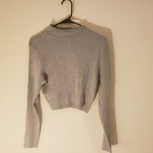 Almost Famous Grey Crop Top